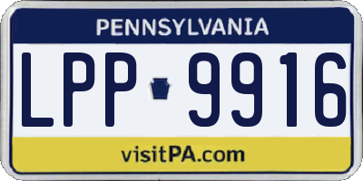 PA license plate LPP9916