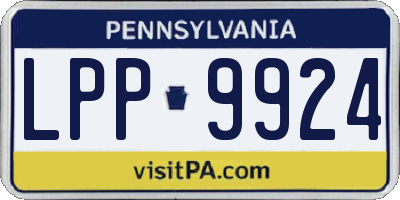 PA license plate LPP9924