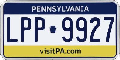 PA license plate LPP9927