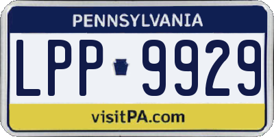 PA license plate LPP9929
