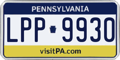 PA license plate LPP9930