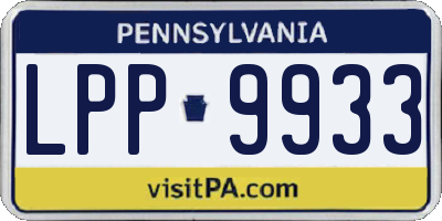 PA license plate LPP9933