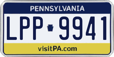 PA license plate LPP9941