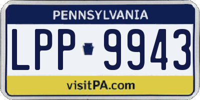 PA license plate LPP9943
