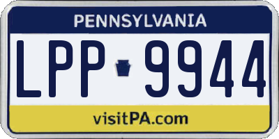 PA license plate LPP9944
