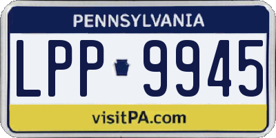 PA license plate LPP9945