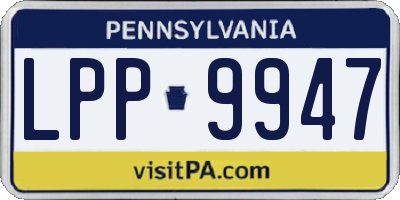 PA license plate LPP9947