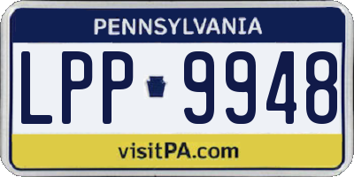 PA license plate LPP9948
