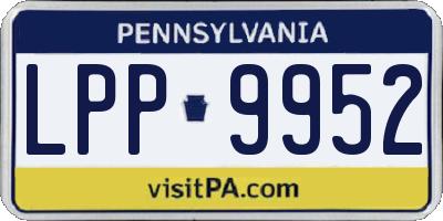 PA license plate LPP9952