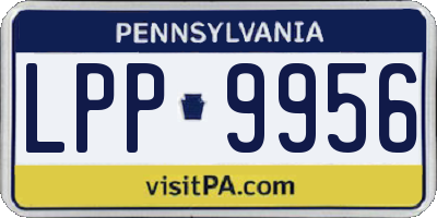 PA license plate LPP9956