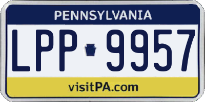 PA license plate LPP9957
