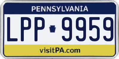 PA license plate LPP9959