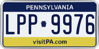PA license plate LPP9976