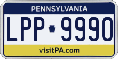 PA license plate LPP9990