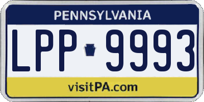 PA license plate LPP9993