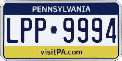 PA license plate LPP9994