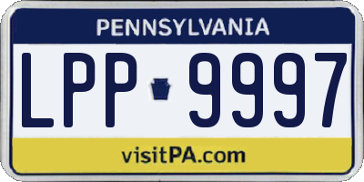 PA license plate LPP9997