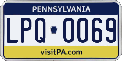 PA license plate LPQ0069