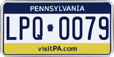 PA license plate LPQ0079