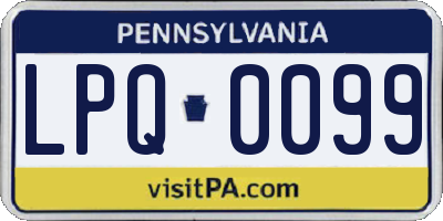 PA license plate LPQ0099
