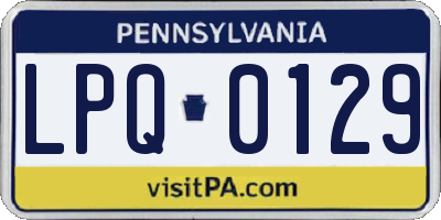 PA license plate LPQ0129