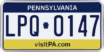 PA license plate LPQ0147