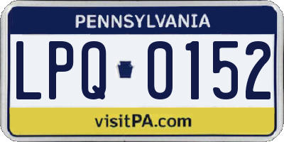PA license plate LPQ0152