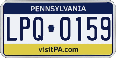 PA license plate LPQ0159
