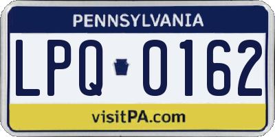 PA license plate LPQ0162