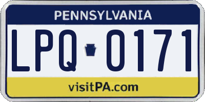 PA license plate LPQ0171