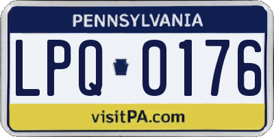 PA license plate LPQ0176