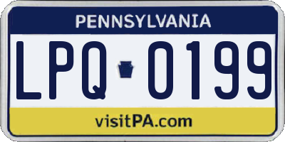 PA license plate LPQ0199
