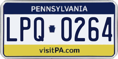 PA license plate LPQ0264