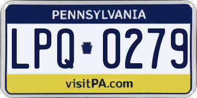 PA license plate LPQ0279