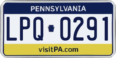 PA license plate LPQ0291