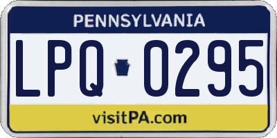 PA license plate LPQ0295