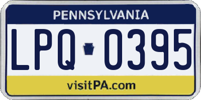 PA license plate LPQ0395