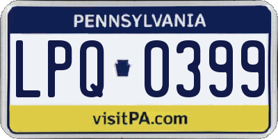 PA license plate LPQ0399