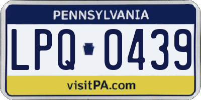 PA license plate LPQ0439