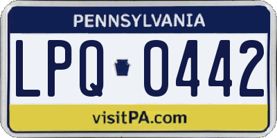 PA license plate LPQ0442