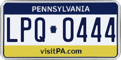 PA license plate LPQ0444