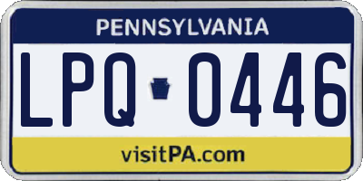 PA license plate LPQ0446