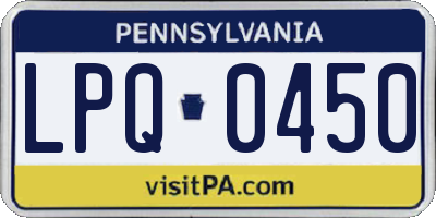 PA license plate LPQ0450