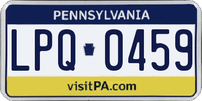 PA license plate LPQ0459