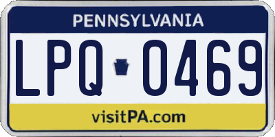 PA license plate LPQ0469