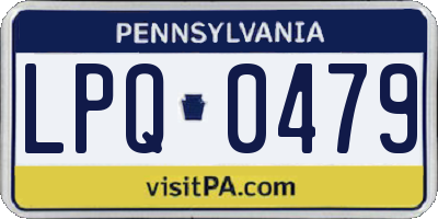 PA license plate LPQ0479