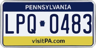 PA license plate LPQ0483