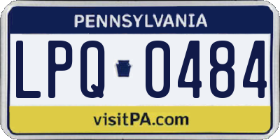 PA license plate LPQ0484