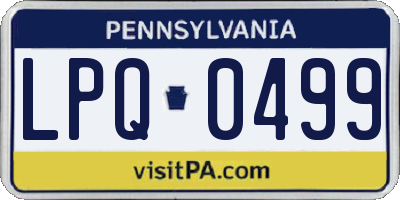 PA license plate LPQ0499