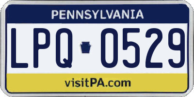 PA license plate LPQ0529